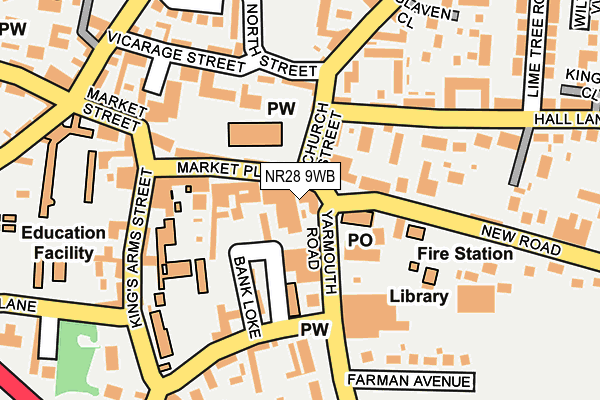 NR28 9WB map - OS OpenMap – Local (Ordnance Survey)
