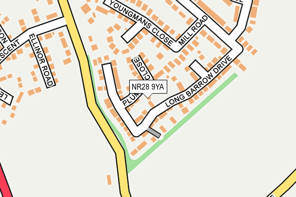 NR28 9YA map - OS OpenMap – Local (Ordnance Survey)