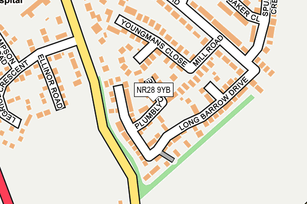 NR28 9YB map - OS OpenMap – Local (Ordnance Survey)