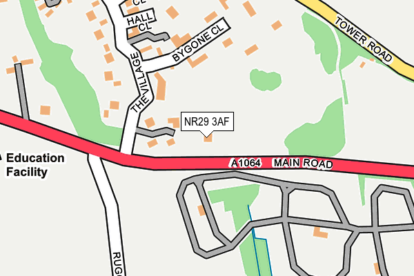 NR29 3AF map - OS OpenMap – Local (Ordnance Survey)