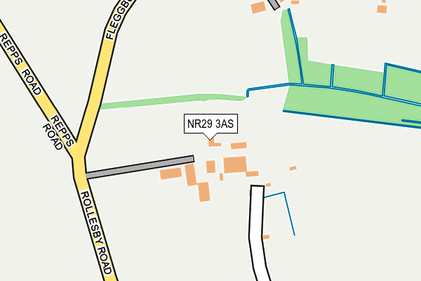 NR29 3AS map - OS OpenMap – Local (Ordnance Survey)