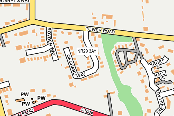 NR29 3AY map - OS OpenMap – Local (Ordnance Survey)