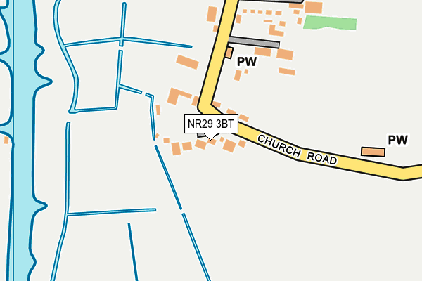 NR29 3BT map - OS OpenMap – Local (Ordnance Survey)