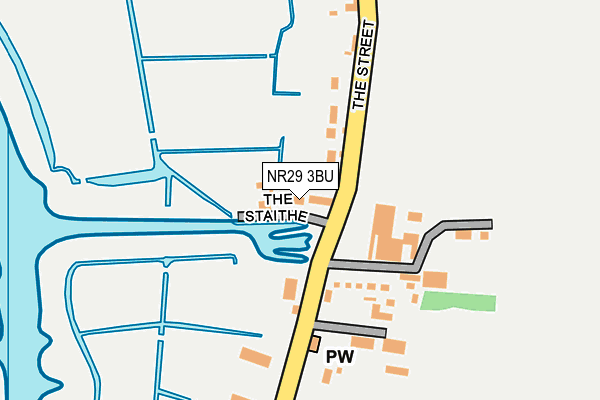 NR29 3BU map - OS OpenMap – Local (Ordnance Survey)