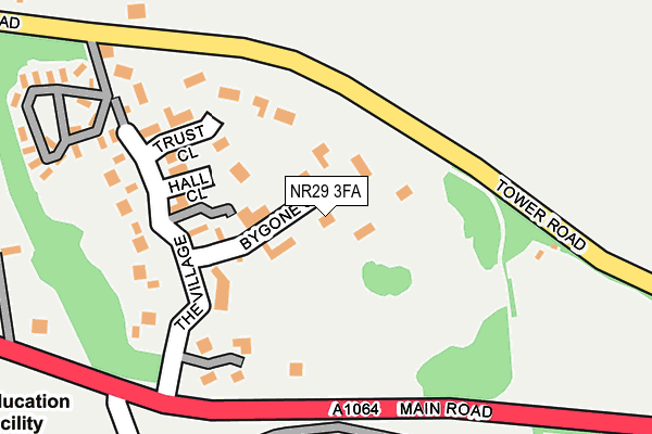 NR29 3FA map - OS OpenMap – Local (Ordnance Survey)