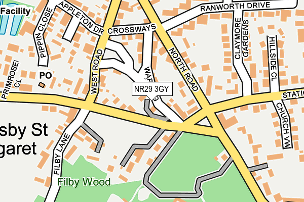 NR29 3GY map - OS OpenMap – Local (Ordnance Survey)