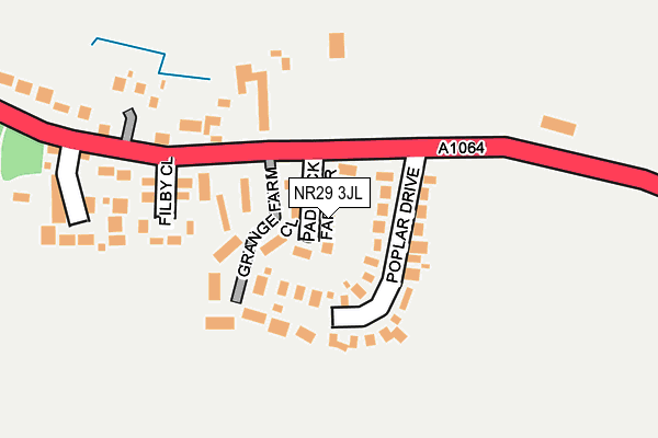 NR29 3JL map - OS OpenMap – Local (Ordnance Survey)