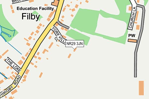 NR29 3JN map - OS OpenMap – Local (Ordnance Survey)
