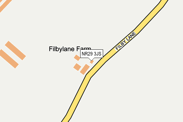 NR29 3JS map - OS OpenMap – Local (Ordnance Survey)