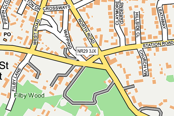 NR29 3JX map - OS OpenMap – Local (Ordnance Survey)