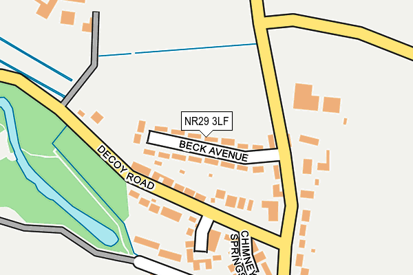 NR29 3LF map - OS OpenMap – Local (Ordnance Survey)