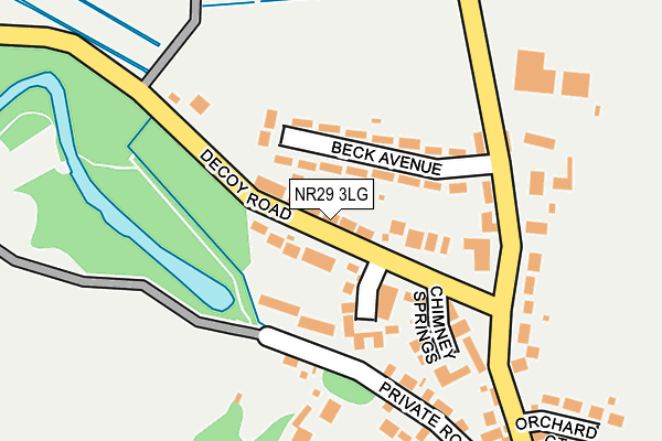 NR29 3LG map - OS OpenMap – Local (Ordnance Survey)