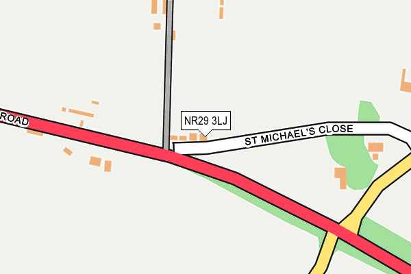 NR29 3LJ map - OS OpenMap – Local (Ordnance Survey)