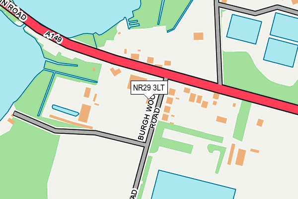 NR29 3LT map - OS OpenMap – Local (Ordnance Survey)