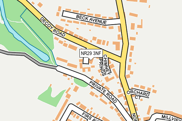 NR29 3NF map - OS OpenMap – Local (Ordnance Survey)