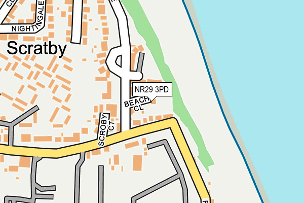 NR29 3PD map - OS OpenMap – Local (Ordnance Survey)