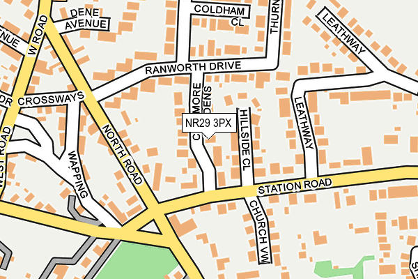 NR29 3PX map - OS OpenMap – Local (Ordnance Survey)