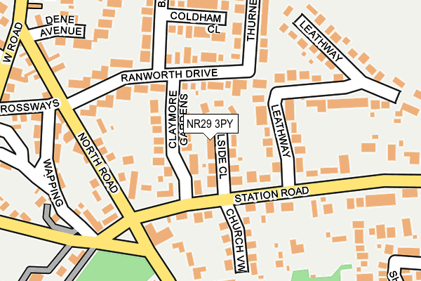 NR29 3PY map - OS OpenMap – Local (Ordnance Survey)