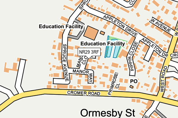 NR29 3RF map - OS OpenMap – Local (Ordnance Survey)