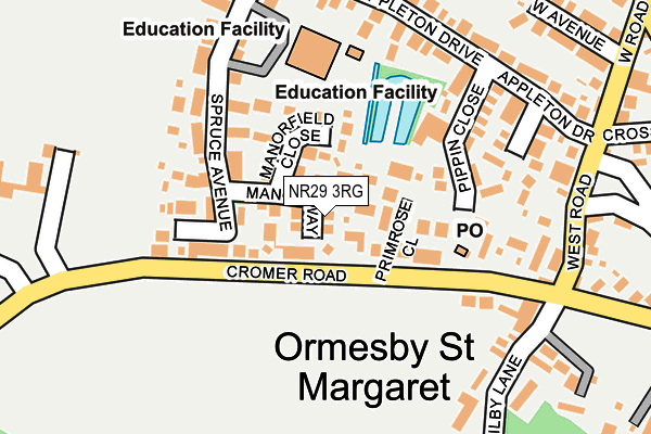 NR29 3RG map - OS OpenMap – Local (Ordnance Survey)
