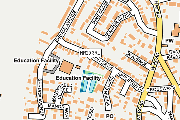 NR29 3RL map - OS OpenMap – Local (Ordnance Survey)