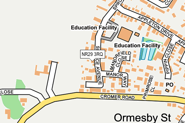 NR29 3RQ map - OS OpenMap – Local (Ordnance Survey)