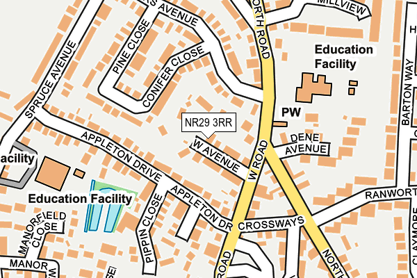 NR29 3RR map - OS OpenMap – Local (Ordnance Survey)