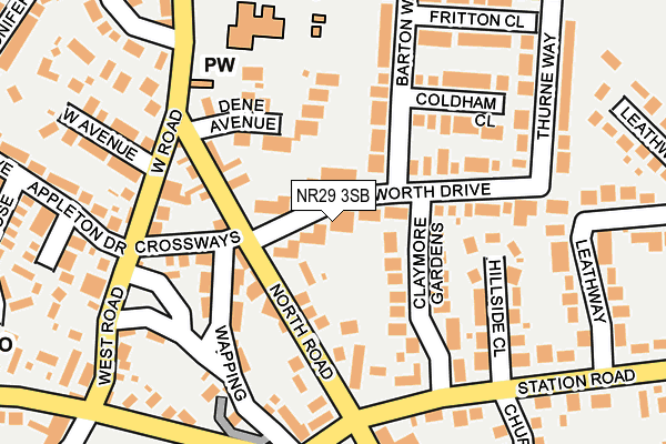 NR29 3SB map - OS OpenMap – Local (Ordnance Survey)