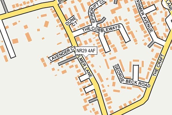 NR29 4AF map - OS OpenMap – Local (Ordnance Survey)