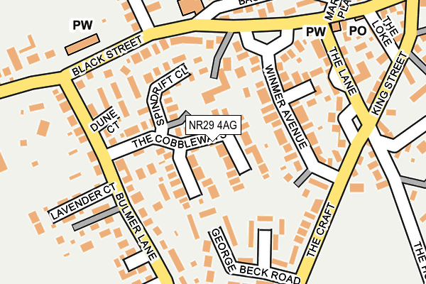 NR29 4AG map - OS OpenMap – Local (Ordnance Survey)