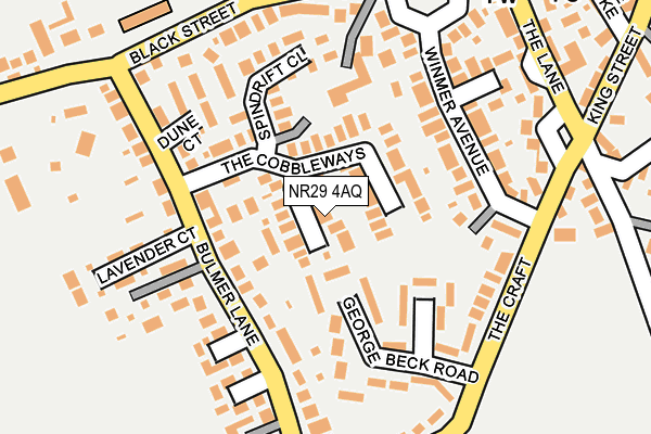 NR29 4AQ map - OS OpenMap – Local (Ordnance Survey)