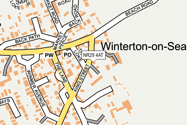 NR29 4AT map - OS OpenMap – Local (Ordnance Survey)