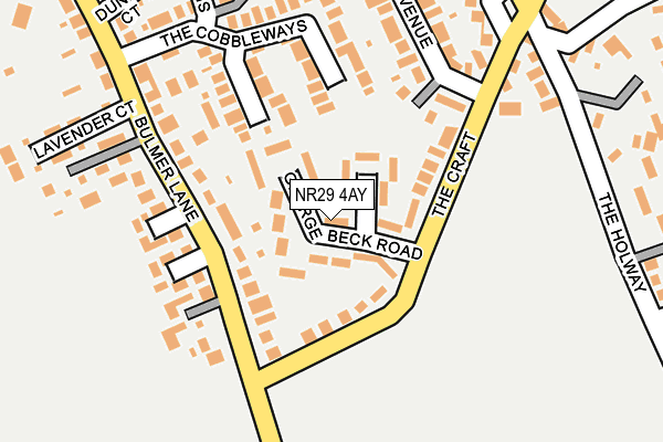 NR29 4AY map - OS OpenMap – Local (Ordnance Survey)