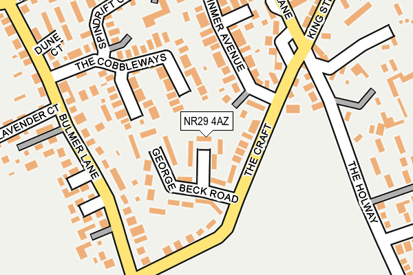 NR29 4AZ map - OS OpenMap – Local (Ordnance Survey)