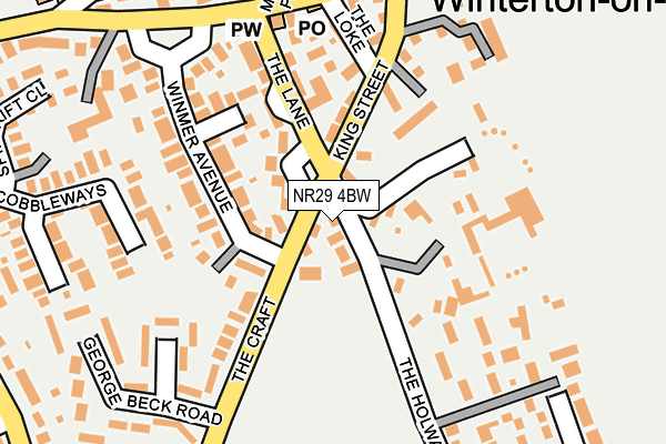 NR29 4BW map - OS OpenMap – Local (Ordnance Survey)