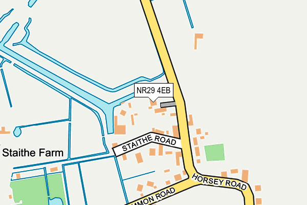 NR29 4EB map - OS OpenMap – Local (Ordnance Survey)