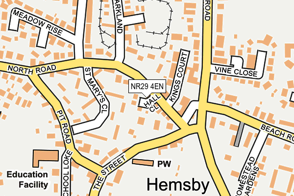NR29 4EN map - OS OpenMap – Local (Ordnance Survey)