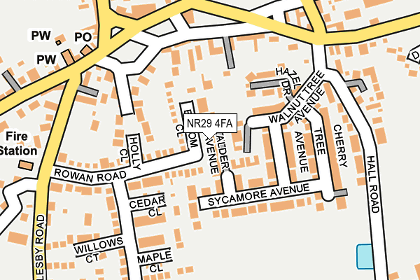 NR29 4FA map - OS OpenMap – Local (Ordnance Survey)