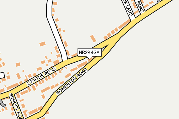 NR29 4GA map - OS OpenMap – Local (Ordnance Survey)