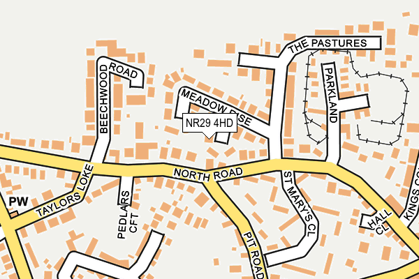 NR29 4HD map - OS OpenMap – Local (Ordnance Survey)