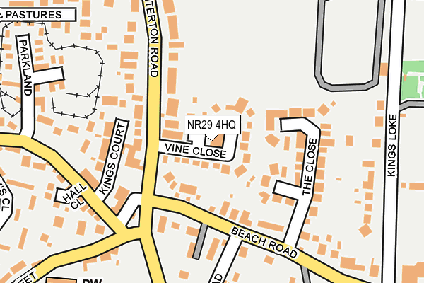 NR29 4HQ map - OS OpenMap – Local (Ordnance Survey)