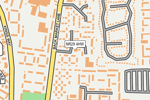 NR29 4HW map - OS OpenMap – Local (Ordnance Survey)