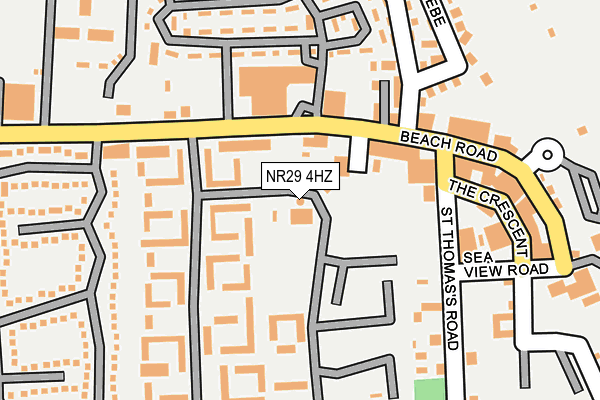 NR29 4HZ map - OS OpenMap – Local (Ordnance Survey)