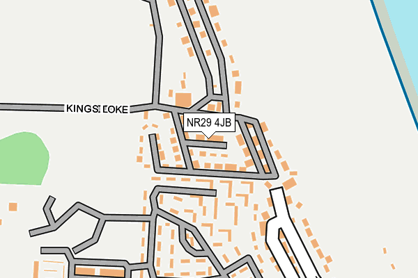 NR29 4JB map - OS OpenMap – Local (Ordnance Survey)