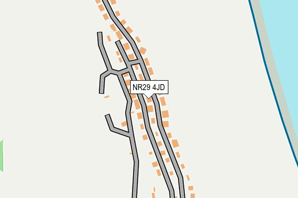 NR29 4JD map - OS OpenMap – Local (Ordnance Survey)
