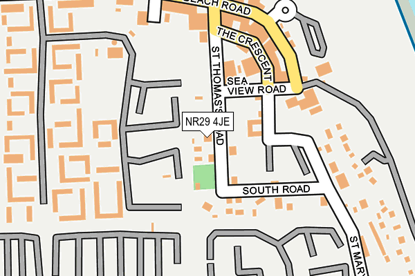 NR29 4JE map - OS OpenMap – Local (Ordnance Survey)