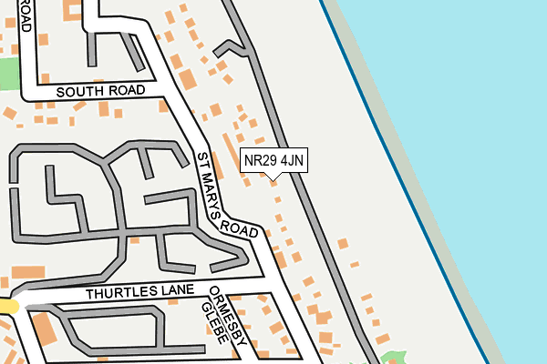 NR29 4JN map - OS OpenMap – Local (Ordnance Survey)