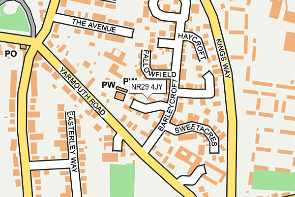 NR29 4JY map - OS OpenMap – Local (Ordnance Survey)