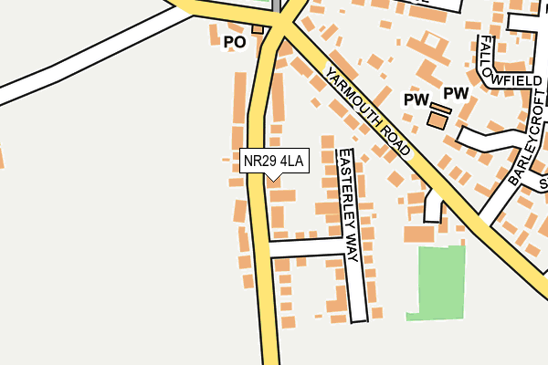 NR29 4LA map - OS OpenMap – Local (Ordnance Survey)