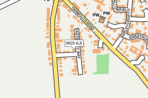 NR29 4LB map - OS OpenMap – Local (Ordnance Survey)